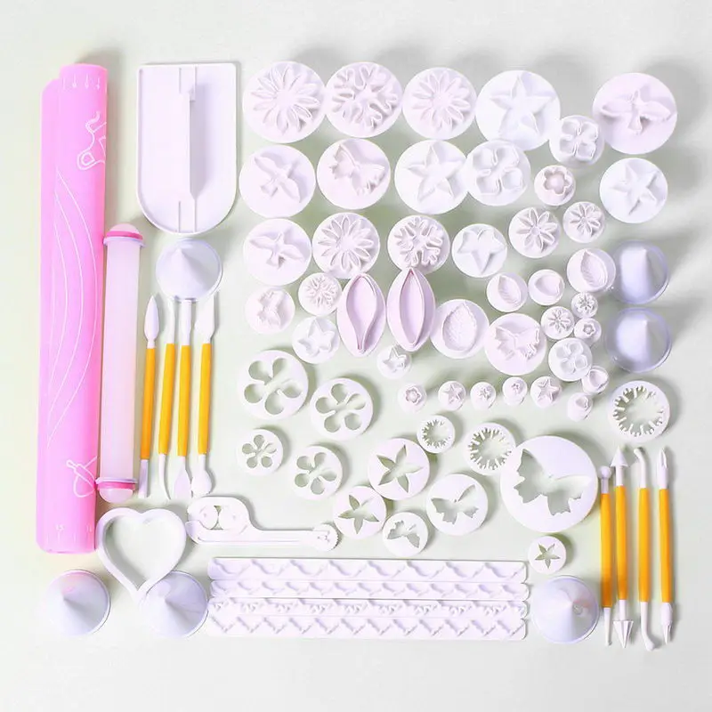 Горячий торт инструмент 71 предмет DIY Fondant (сахарная) Набор для украшения тортов