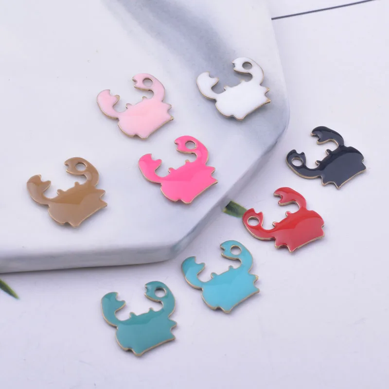 

30pcs 12*14mm Copper Both Faced Enamelled Crab Charms For Earring Necklace Enamel Pendant