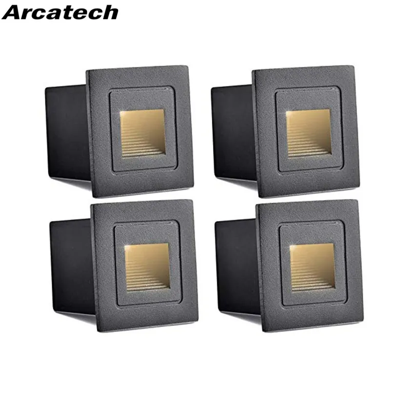 Водонепроницаемый ниспадающий ножной светильник светодиодный ступенчатый 1 Вт 85