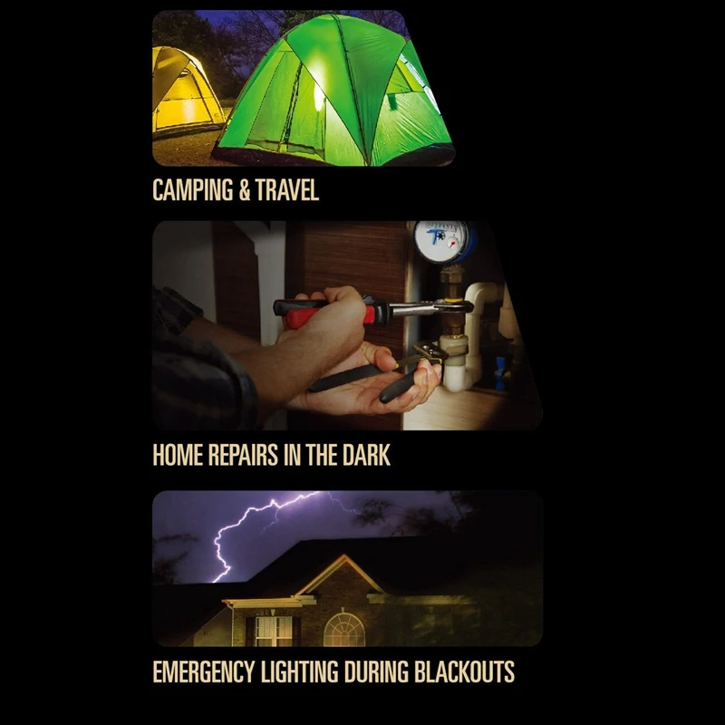 

4Pack COB Camping Lantern Portable High Lumen Outdoor Camping Flashlight Torch Light Bright Survival Equipment Gear Kit