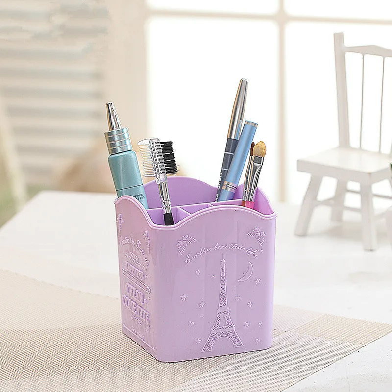 4 отсека держатель кисти для макияжа портативный пустой пластиковый щетки