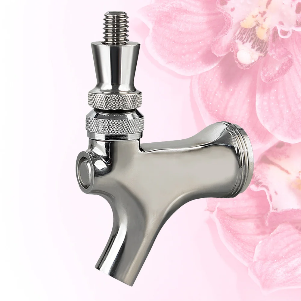 

Pot Tap Brass Non-Ajustable Stainless Steel Metal Useful for Store Home Bar (Silver)