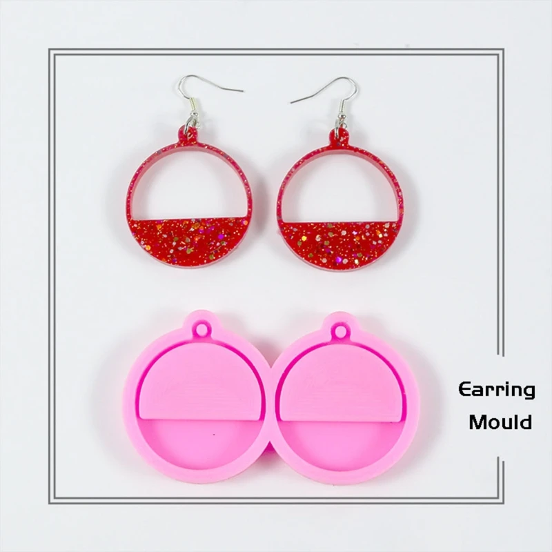

Earrings Epoxy Resin Mold Eardrop Dangler Casting Silicone Mould DIY Crafts Jewelry Pendant Making Tools