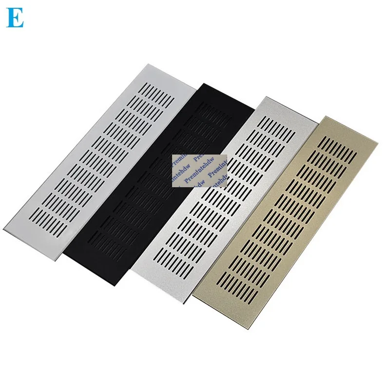 

Квадратная прямоугольная решетка для алюминиевая вентиляционная решетка, 100 мм, покрытие для мебели, шкафа, шлифовальное покрытие, золото, серебро, матовый черный, белый лак