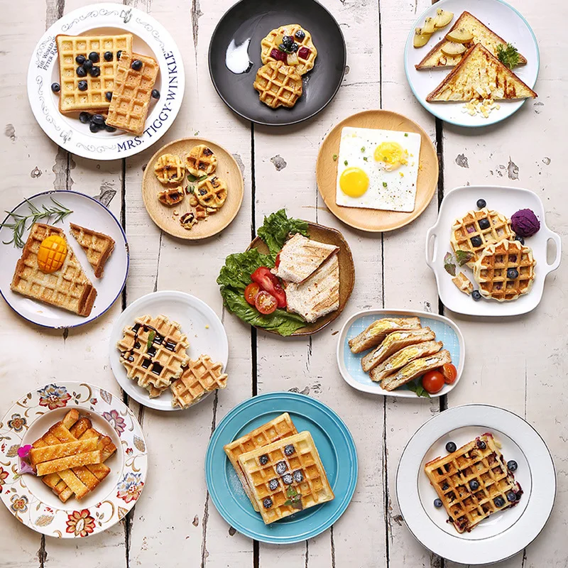 220 В многофункциональная электрическая вафельница железная сэндвич машина