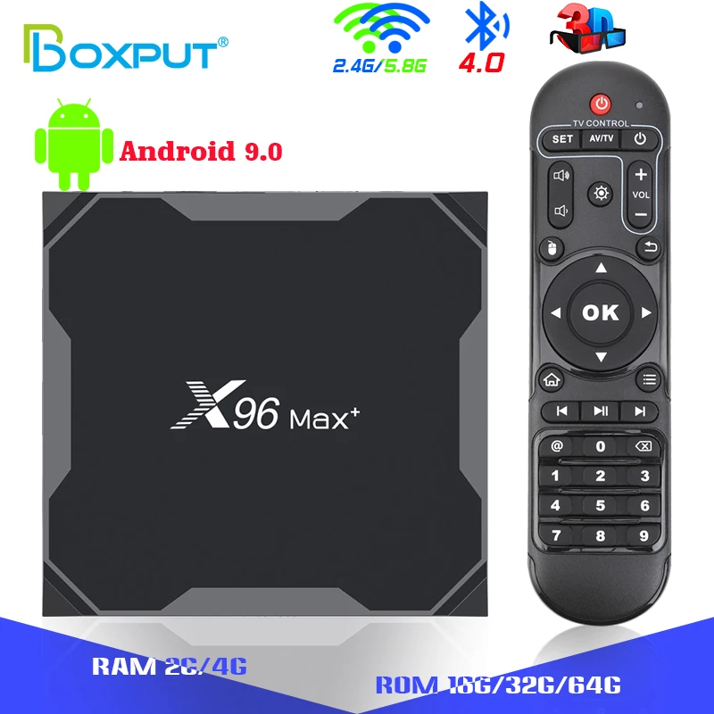 

X96 Max Plus 2 Android 9.0 TV BOX Amlogic S905X3 X96Max Smart TV Box 1000M BT4.1 8K Wifi 2.4GHz&5.8GHz 4GB 64G 32G Set top box