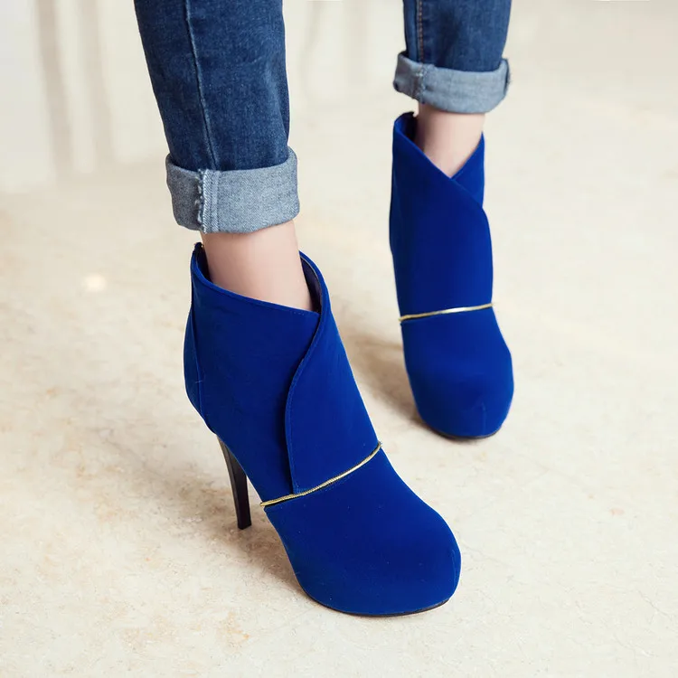 Женские ботинки с блестками зимние металлической отделкой большие размеры 9 10 11-14