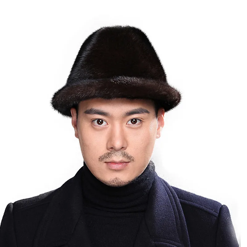 2019 мужские модные кепки норковая меховая шапка s Горячая зима Supere шоу норковый
