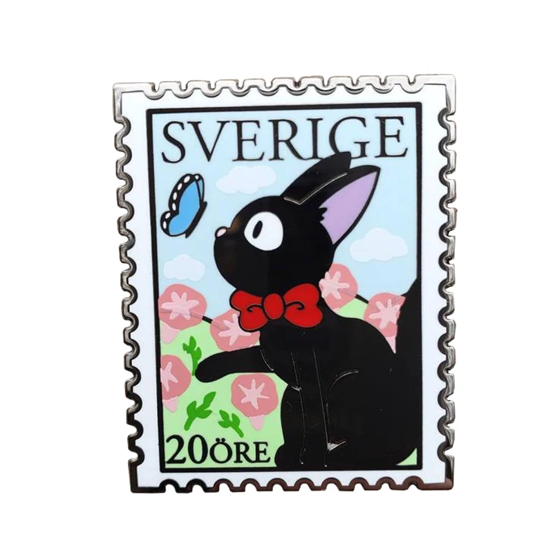 Студия Ghibli Hayao Miyazaki Kiki служба доставки черный JiJi Pin|Броши| |