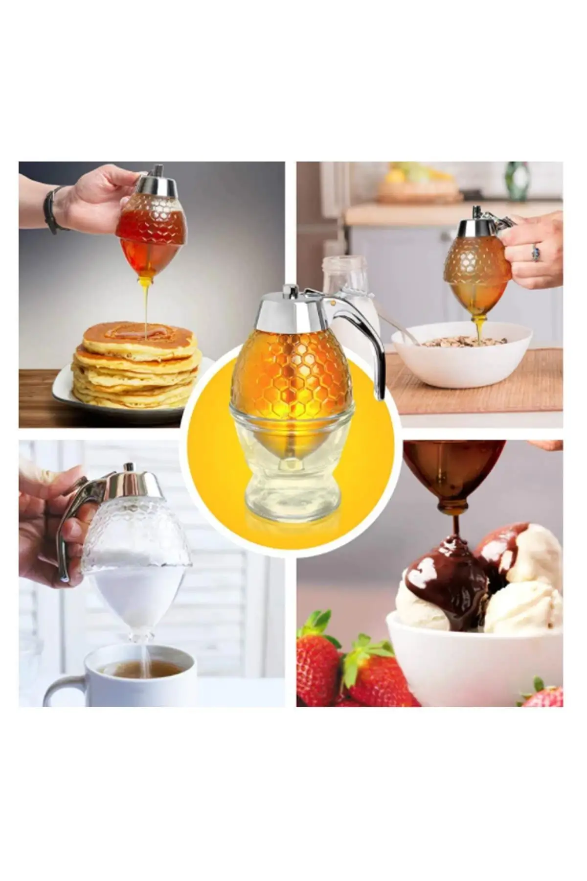 Мед молоко диспенсер для кунжутной пасты мелассы стеклянная банка меда 3 шт. с