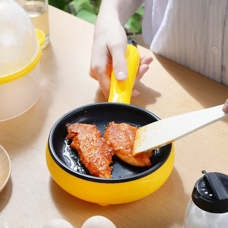 Electric Cooker Frying Pan Egg Boiler 220V 2 in 1 Water Heater Fryers Portable Kitchen Cooking Equipment Multifunctional Pot | Бытовая