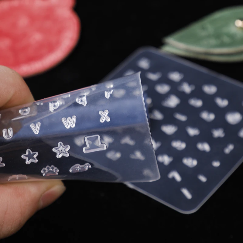 2 шт. прозрачный Алфавит Письмо номер кожа удар штамп набор инструментов Марка