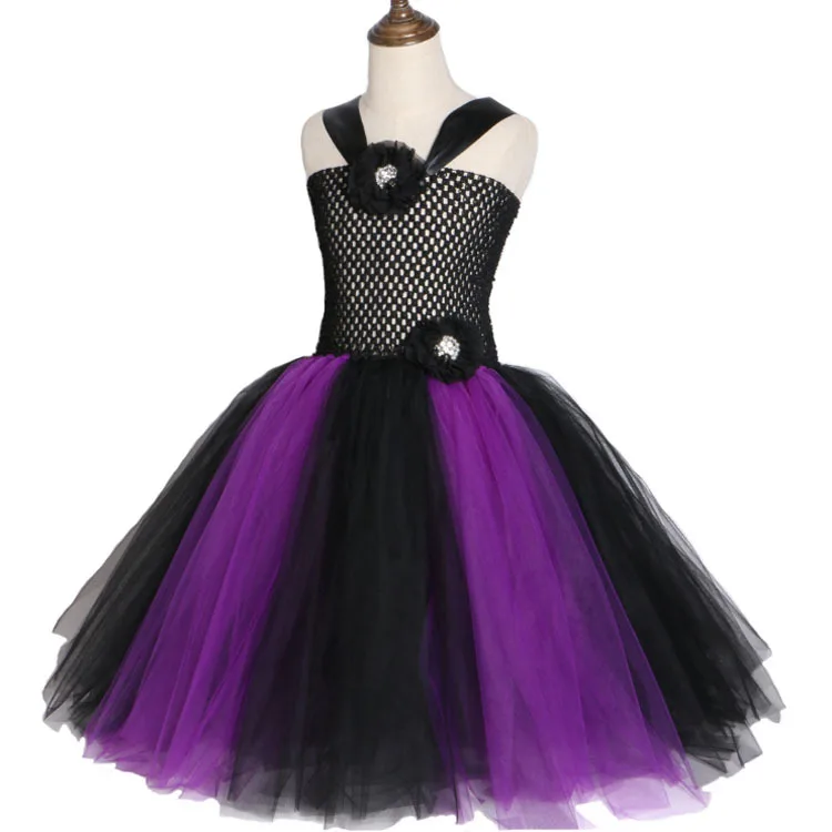 Шикарная мечта фиолетовый черный костюм спящей ведьмы для Хэллоуина вечерние