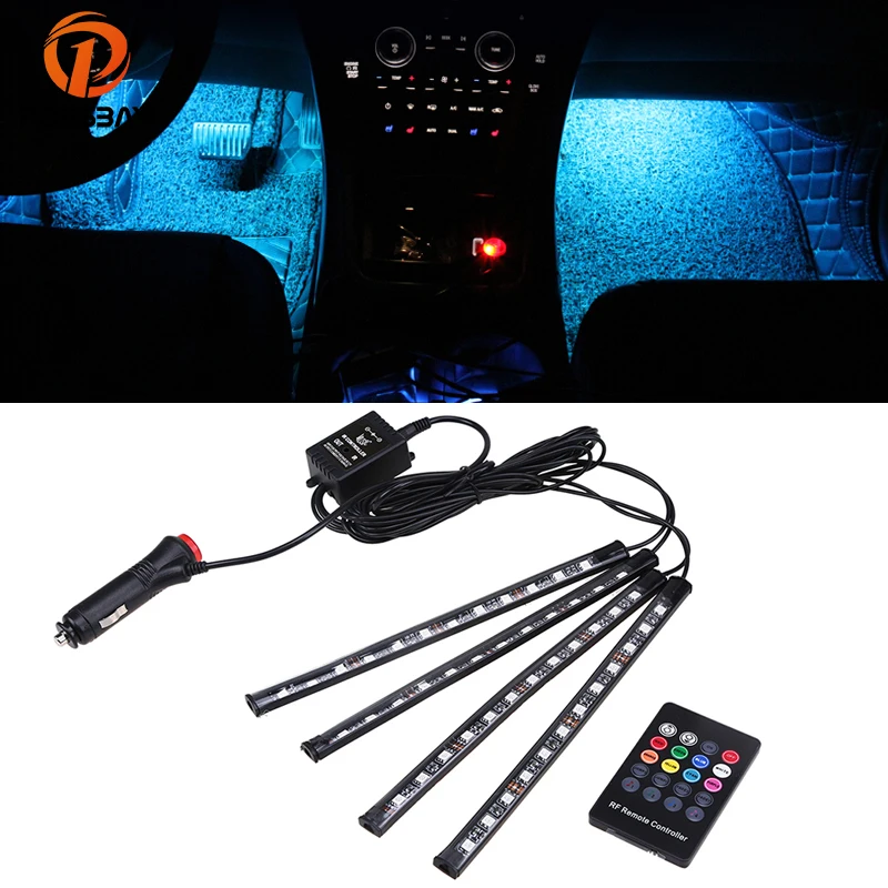 

POSSBAY Colorful Atmosphere Light 9/12/18 LED Strip Lights Car Interior Decoration Lamps Neon Lamp With 20 Keys Remote Control