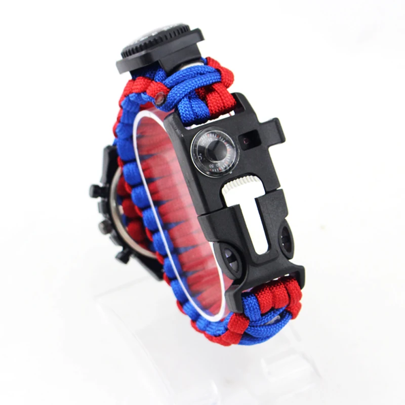 16 в 1 военный аварийный Паракорд Браслет Открытый кемпинг компас для выживания