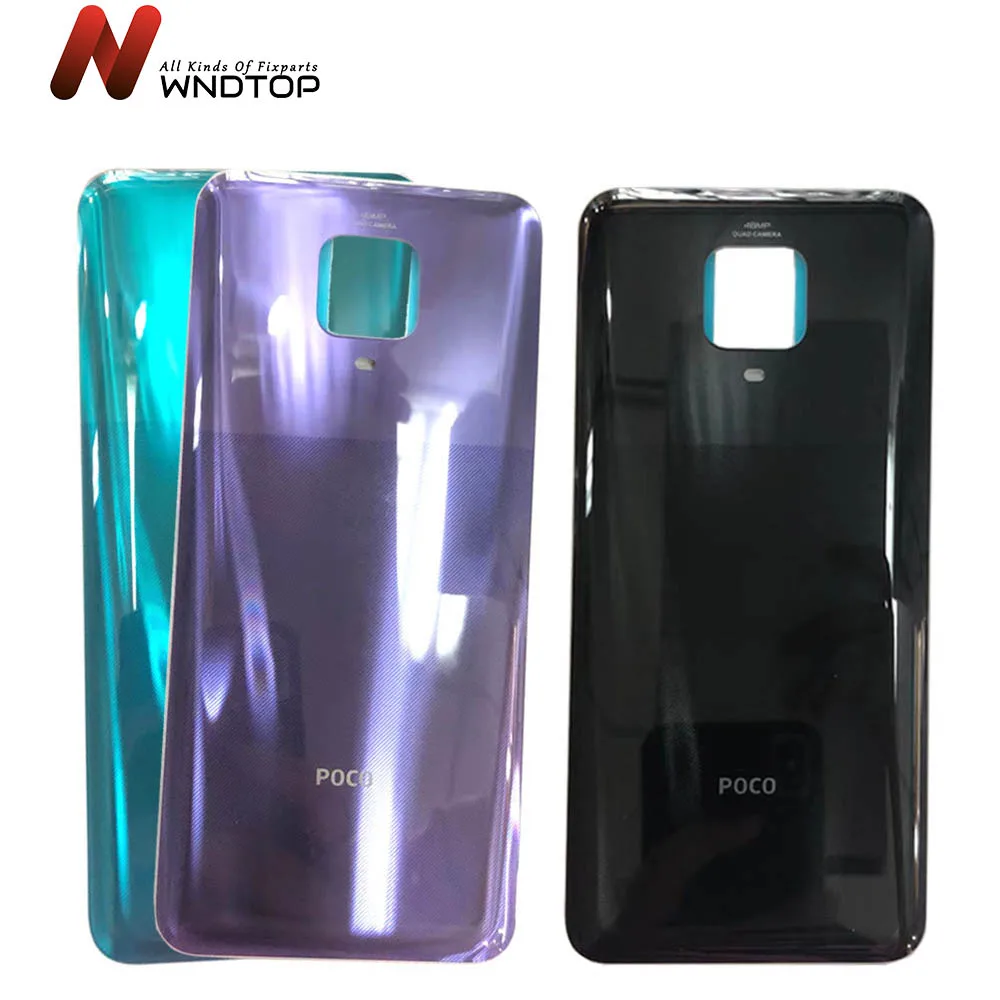 

For Xiaomi Poco M2 Pro Battery Cover Back Glass Rear Door Housing Case POCO M2 Pro Back Panel Battery Cover With Adhesive