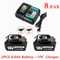 new with charger bl1860 rechargeable battery 18v 8000mah lithium ion for makita 18v battery 8ah bl1850 bl1880 bl1860b lxt400