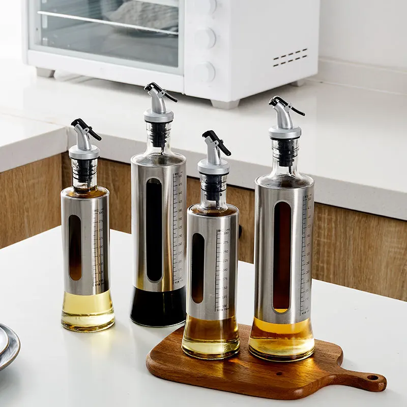 Кухонная стеклянная бутылка для масла уксуса оливкового бутылка-диспенсер |