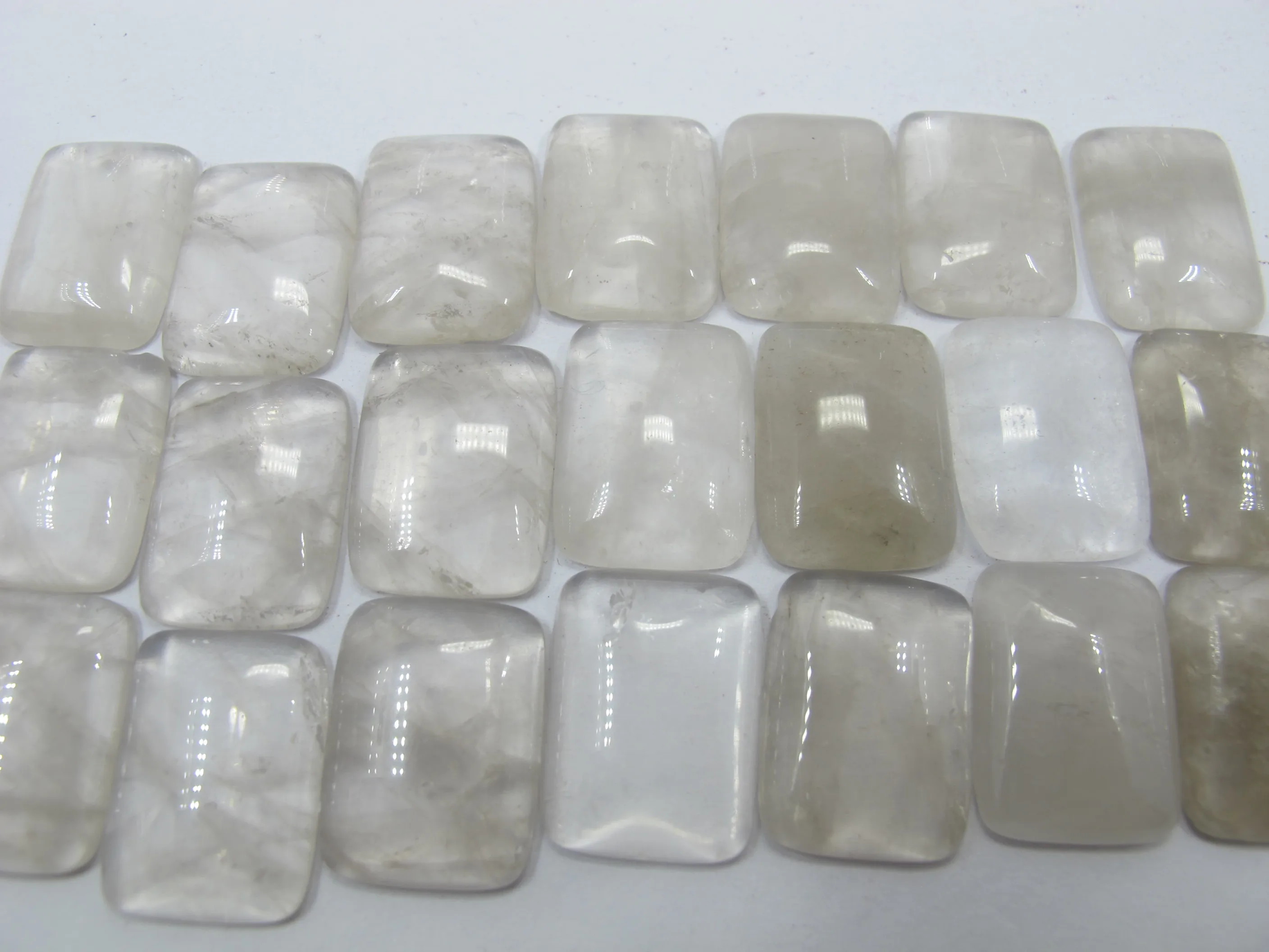 Природный Рок кристалл прозрачный кварцевый бисер кабошон 15x20 мм Прямоугольник