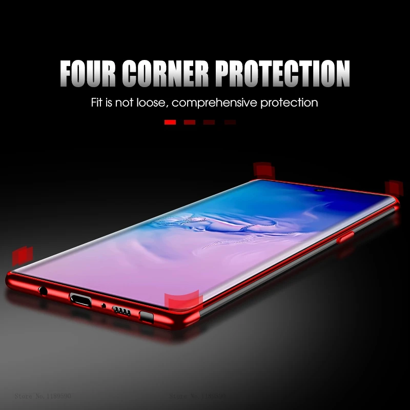 Силиконовый чехол для samsung Note 10 Plus чехол бампер прозрачный чехол с покрытием на для samsung Galaxy S10 Plus S8 S9 Note 10 Pro 8 9