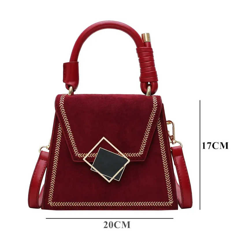

Fashion Suede PU Leather Women's Messenger Crossbody Bags 2021 Vintage Handbags Tote Ladies Shoulder bags Clutches Female Purse