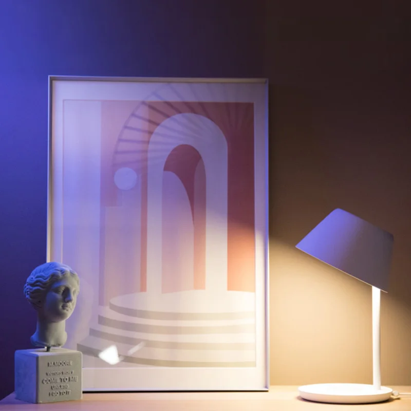 Yeelight светодиодный настольный светильник, профессиональная умная настольная лампа, Wi-Fi, сенсорный, с регулируемой яркостью, поддержка беспроводной зарядки, приложение Homekit, управление
