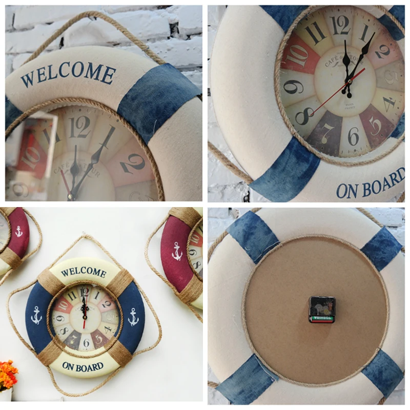 Настенные часы BB50W в винтажном стиле деревянные бесшумные комнатные украшения