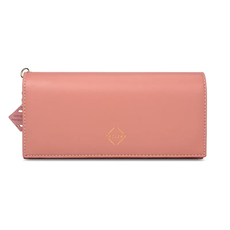 

Women Luxury Brand Leather Wallets Women Long hasp Coin Purses solid Design Clutch Wallet Female Money Credit Card Holder