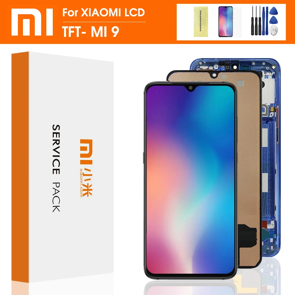 100% протестированный ЖК дисплей 6 39 дюйма для Xiaomi 9 Mi Mi9 сменный сенсорный экран с