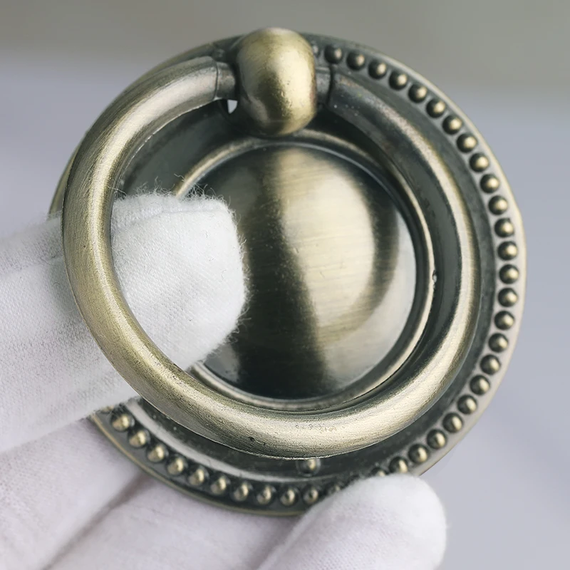 Винтажная ручка для мебели в деревенском ретро стиле античное серебряное кольцо