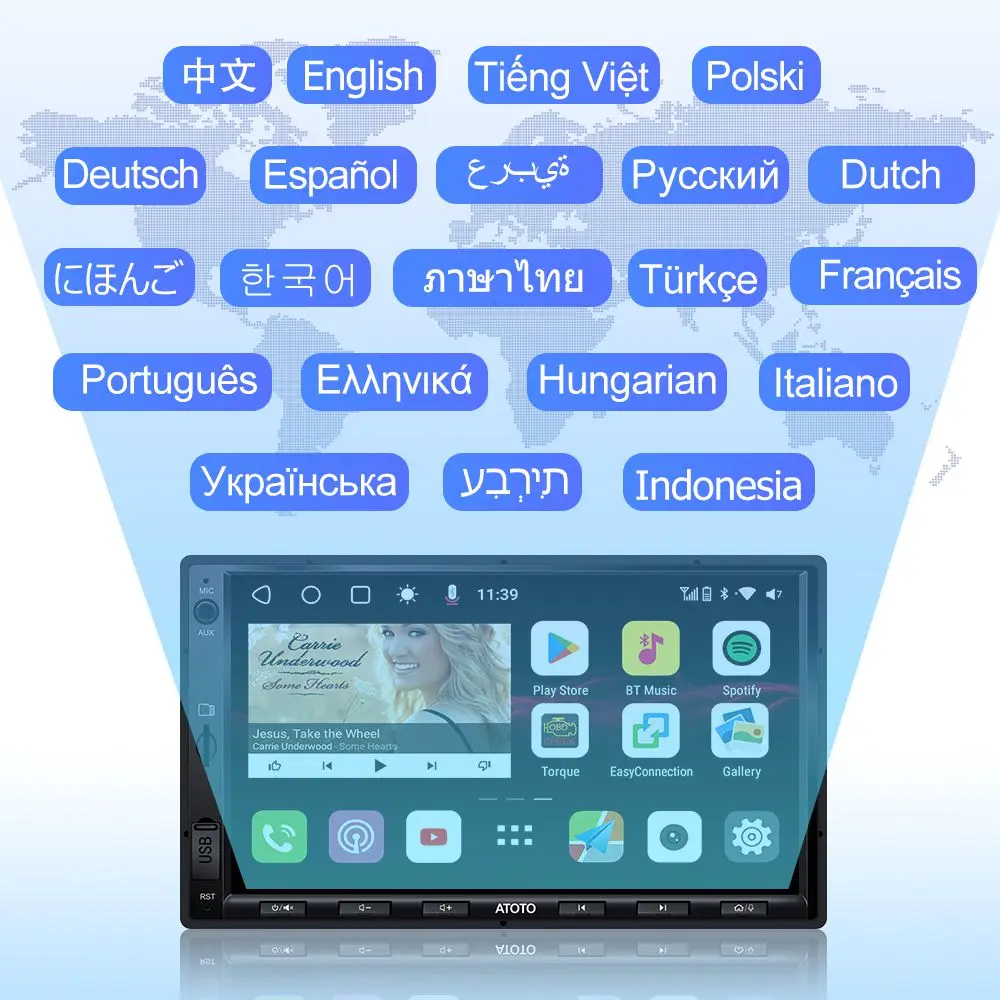 $260.55 ATOTO S8 7 Inch Touch Screen Android 10.0 2 Din Car Radio Multimedia Video Player with GPS Navigation System MAP and Bluetooth