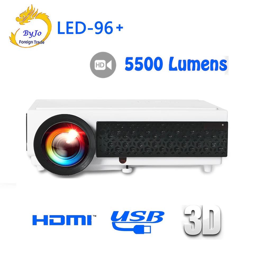 Светодиодный проектор Poner Saund LED 96 + 1080P 5500 люкс 10 м HDMI кабель или SD карта|home theater|home