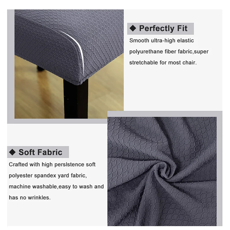 Трикотажные диагональные водонепроницаемые жаккардовые чехлы для стульев