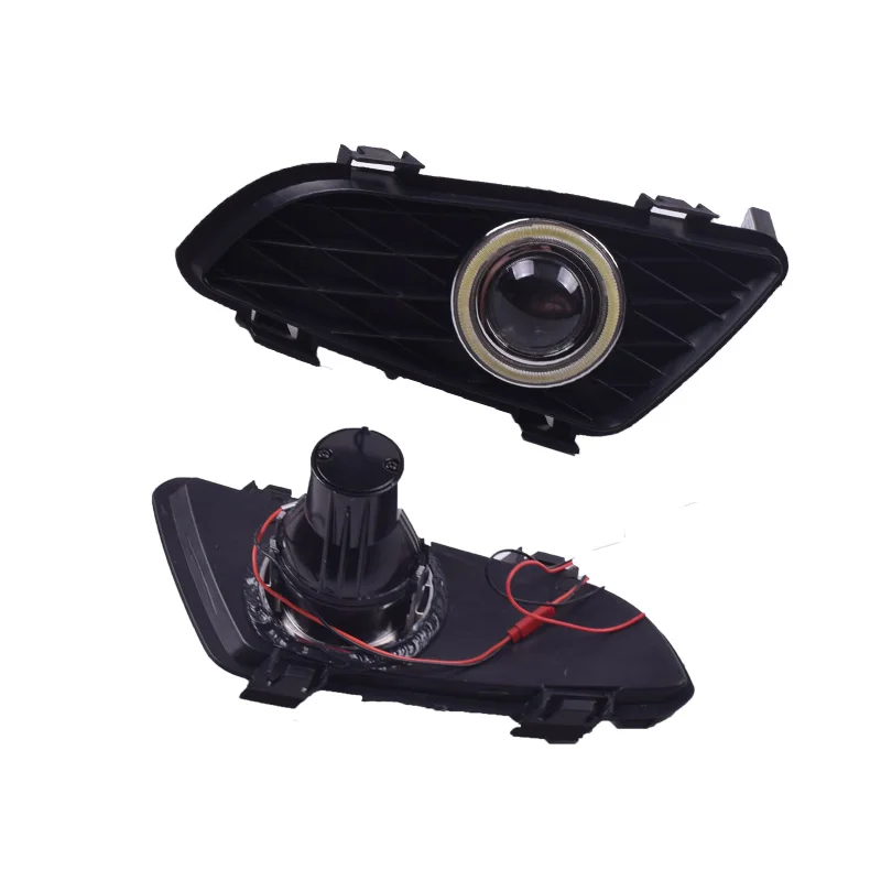 1 Pair LED Daytime Running Light with Halogen Fog Lamp for Mazda 6 2003 2004 2005 2006 2007 2008 replace original fog lamp hole |