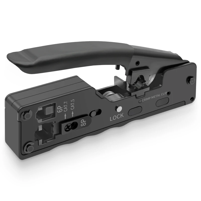 Cat7/cat8 rj45 кабеля clipconnector клещи для опрессовки cat5e cat6 кабель зажим rj11 6p телефонный