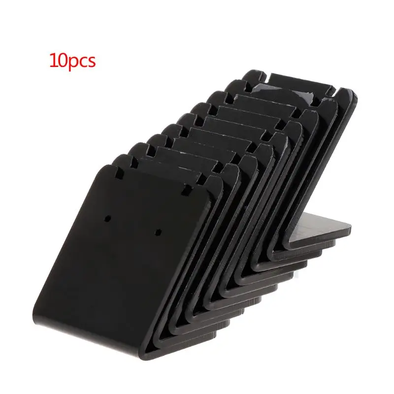 

CPDD 10 Pcs/Set Earrings Shelf Display Stand Holder L Shape Rectangle Acrylic Professional Ear Stud Jewelry Show Bracket Rack