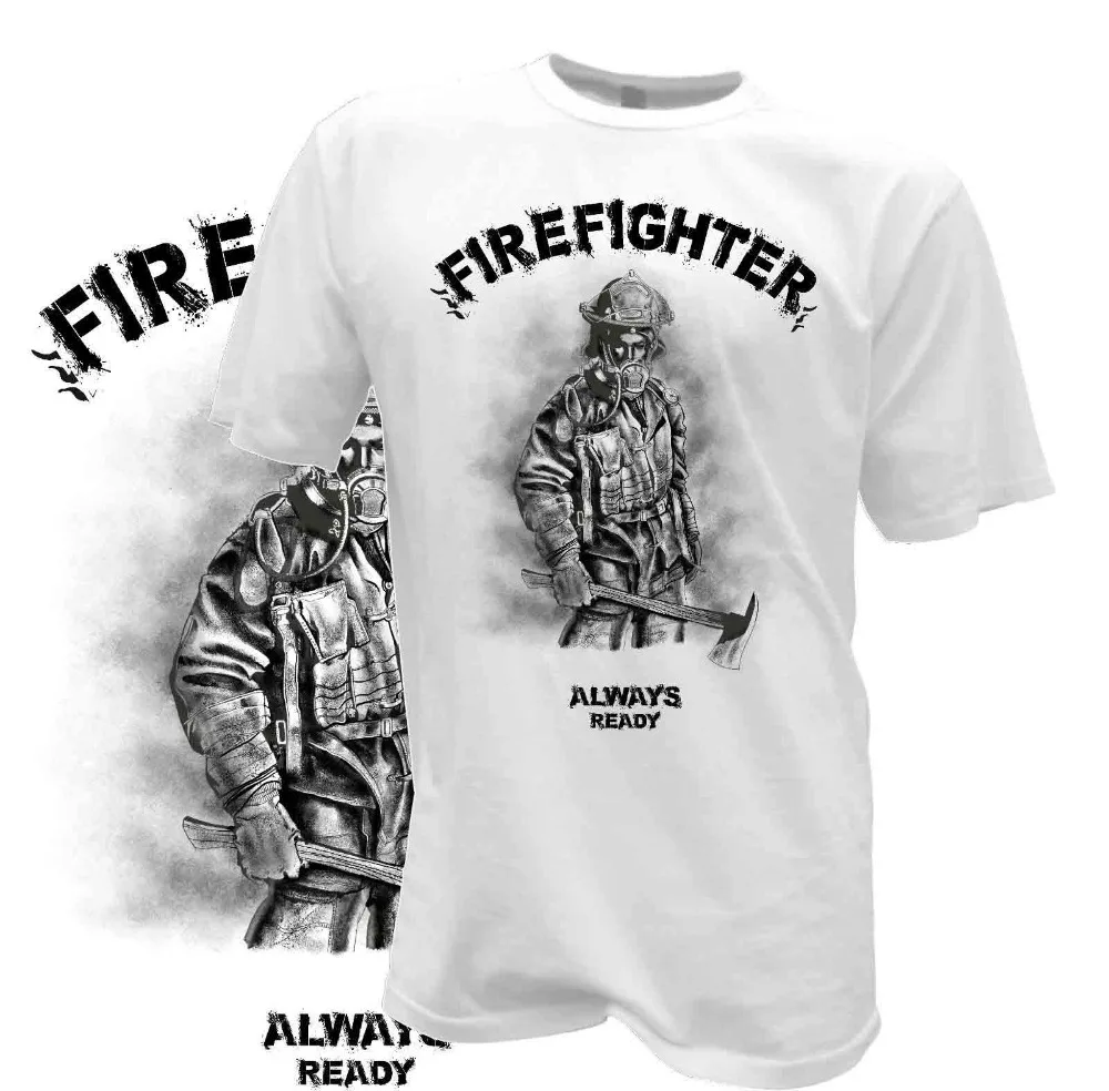 

2020 New Men Summer Style T-Shirt Firefighter Cult Shirt Fireman Firefighter Rescue Service Funny Tee Shirt Ideas