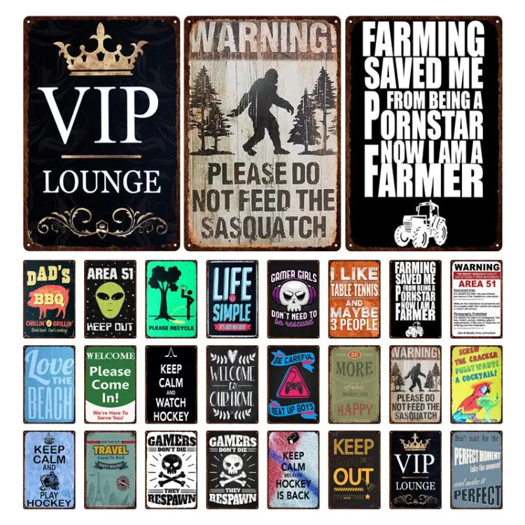 

Placards Decorative Signs Warning Signs Metal Decoration Signs Metal Wall Decoration Metal Paintings Barbecue Iron Plate Mental