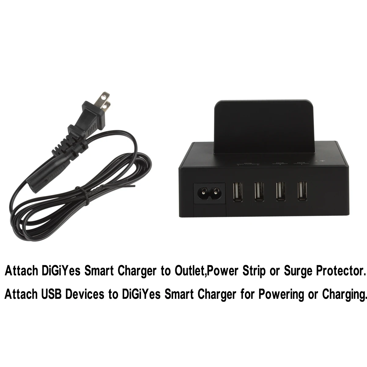 

DiGiYes 4-Port Universal Multi-device Desktop Charging Station Family USB Dock Stand Fit for iPhone 7 Fit for Samsung Galaxy S7