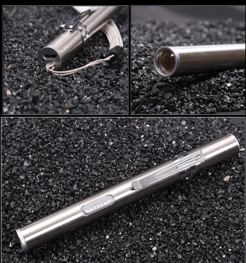 

Mini light tactical keychain portable flashlight usb light rechargeable stainless steel waterproof dlight water flash