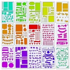 5 шт. кружевное картина шаблон письмо печати пресс-форм полые раскраска тиснение 