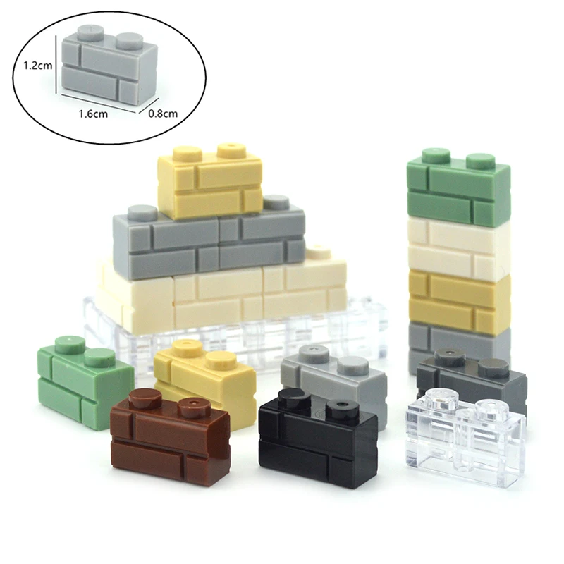 

130PCS 1x2 Wall Figures Bricks DIY Thick Building Blocks MOC Educational Creative Toys For Children Size Compatible With 98283