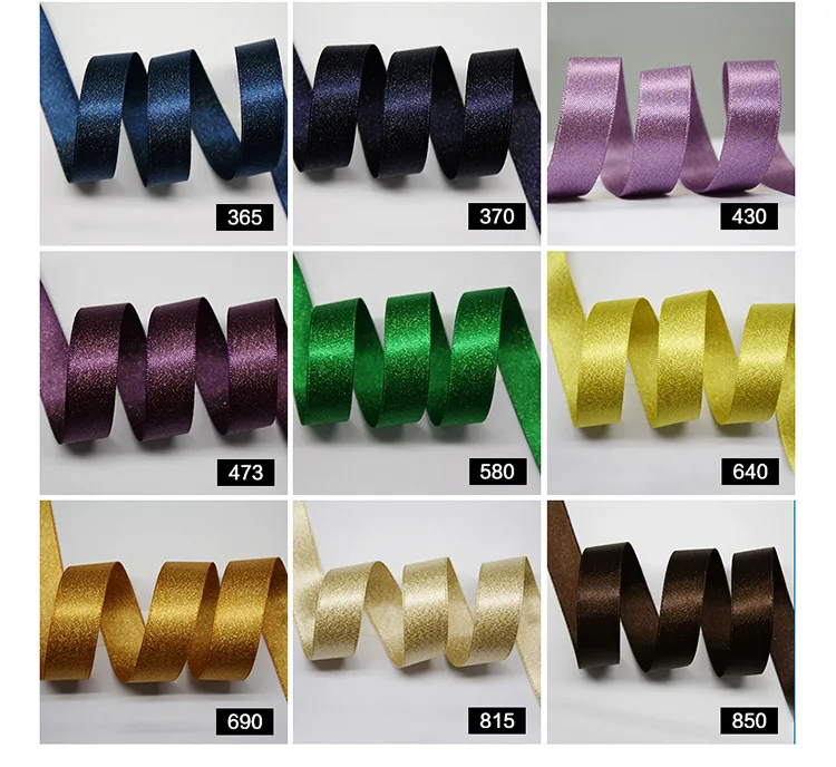 Двухсторонняя золотая металлическая атласная лента 3 6 9 15 20 25 38 мм 35 цветов