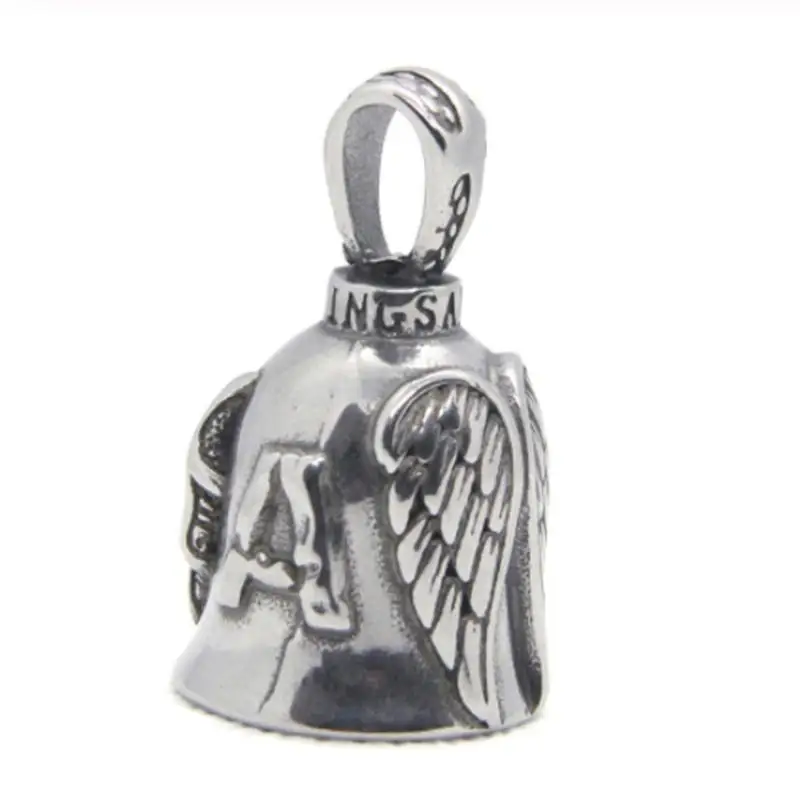 Модное творчество Ангельские крылья Bell Letter Обе стороны велосипедиста Панк подвески для мужчин Ювелирные изделия в подарок.