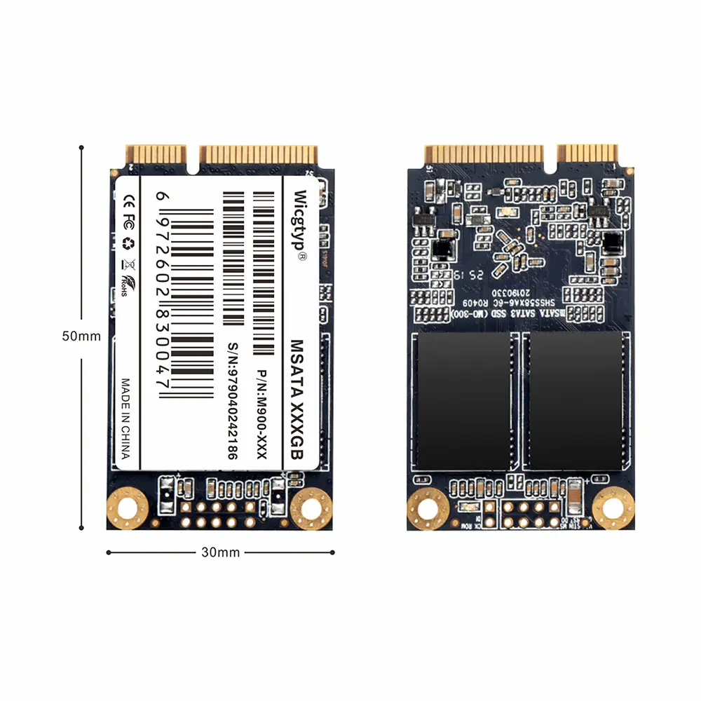 Wicgtyp mSATA SSD 64 Гб 128 ГБ 256 512 жесткий диск для ноутбука 3 5 мм Внутренний твердотельный