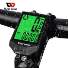 WEST BIKING водонепроницаемый велосипедный компьютер беспроводной MTB велосипедный Водонепроницаемый Спидометр Одометр секундомер велосипедные аксессуары