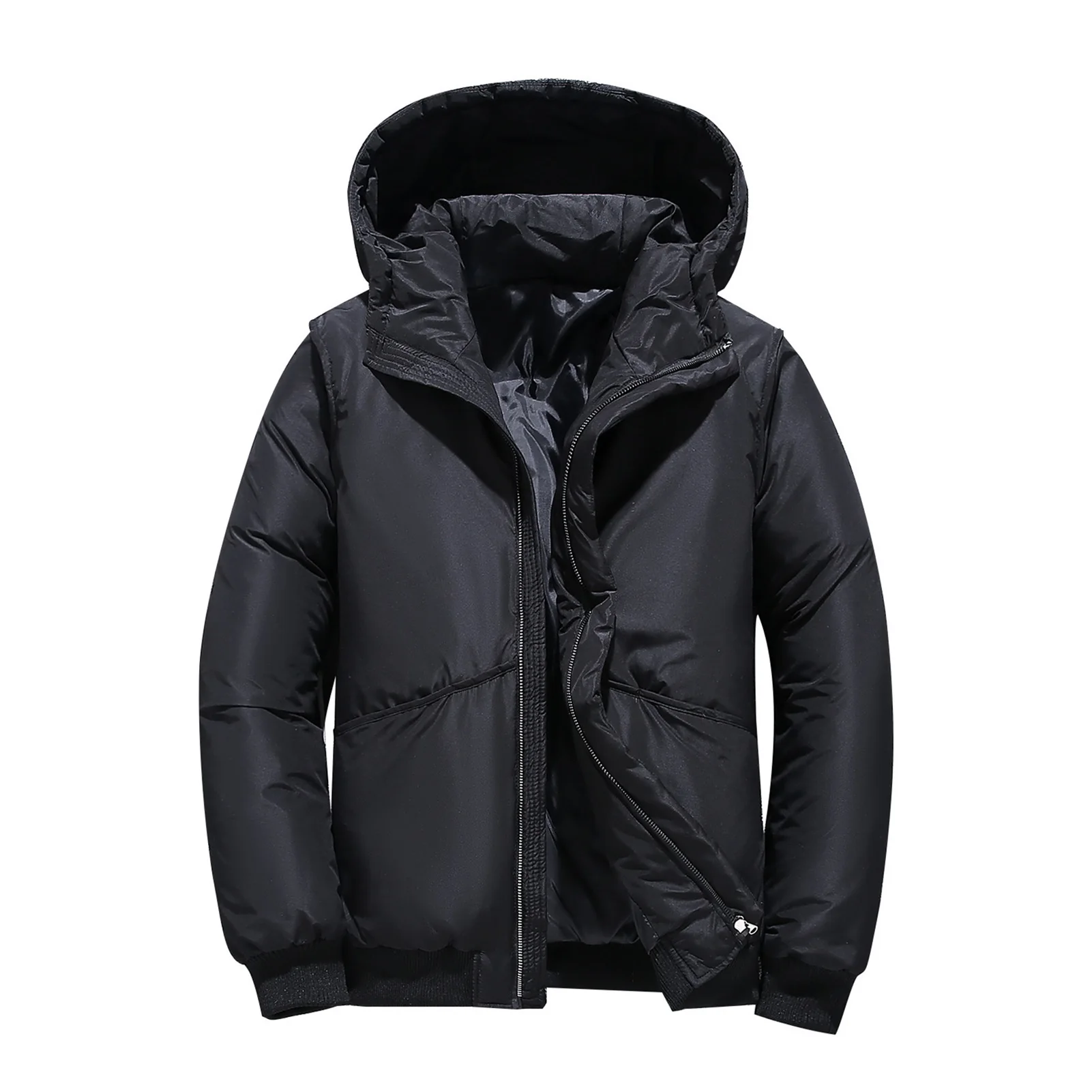 

Новинка 2021-15 градусов зимняя мужская приталенная куртка с капюшоном Молодежный тренд повседневное плотное теплое пальто ветровка мужская ...