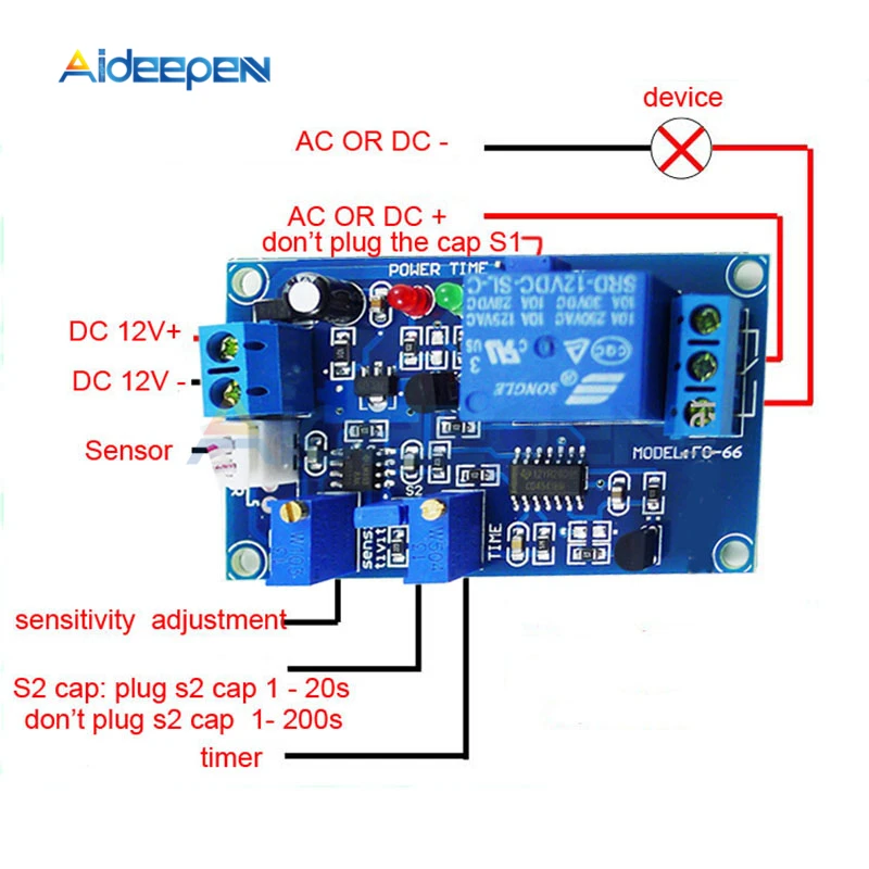 Реле фоторезистора DC 12 В модуль светильник датчик яркости таймер контроллер