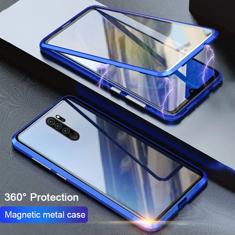 Магнитный адсорбционный металлический чехол для Xiaomi mi Red Note 8 7 Pro K20 двусторонний