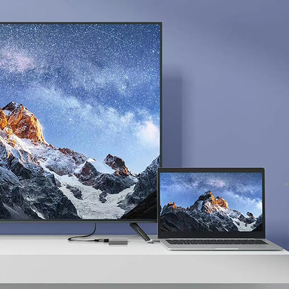 Type-C USB-C USB 3 1 в двойной HDMI 4K Адаптер конвертера для Samsung S8 S9 MacBook зарядный порт